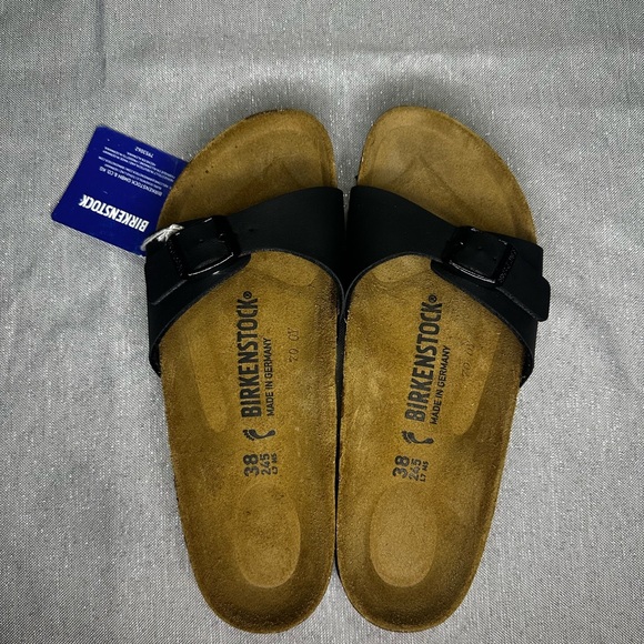 Birkenstock Shoes - New Birkenstock Madrid Black Birko-Flor Sandals 38/7